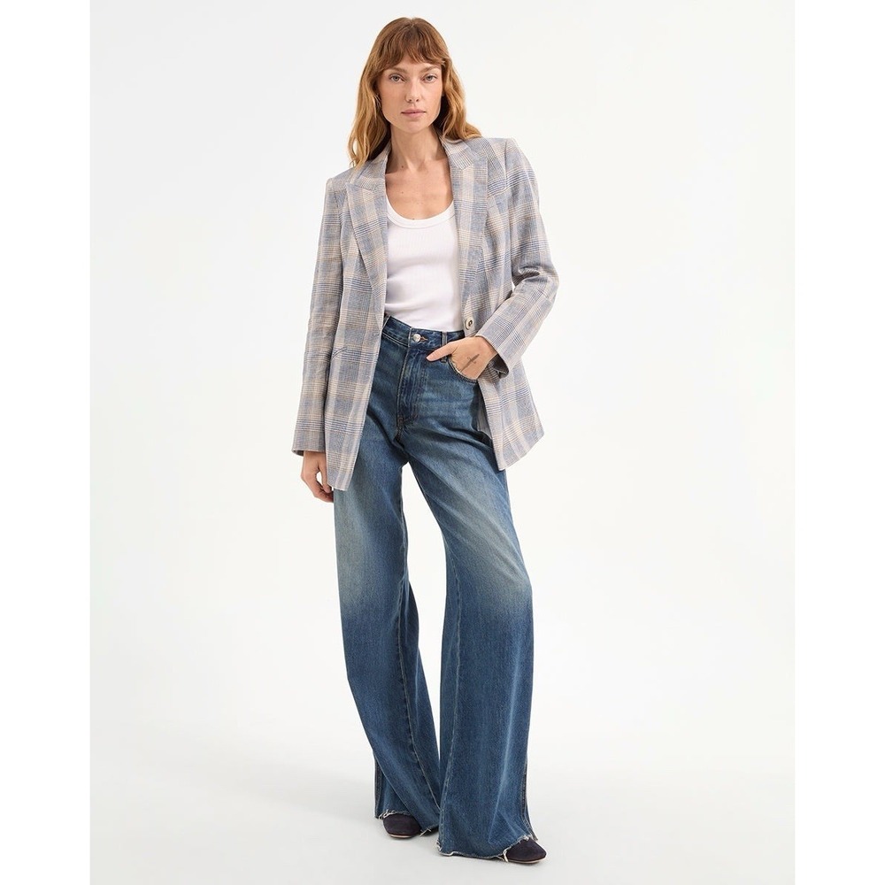 Veronica Beard $748 Maci Dickey Jacket In Blue Plaid Size 6 NWT Jacket